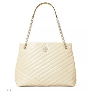 Tory Burch Cream Quilted Shoulder Bag